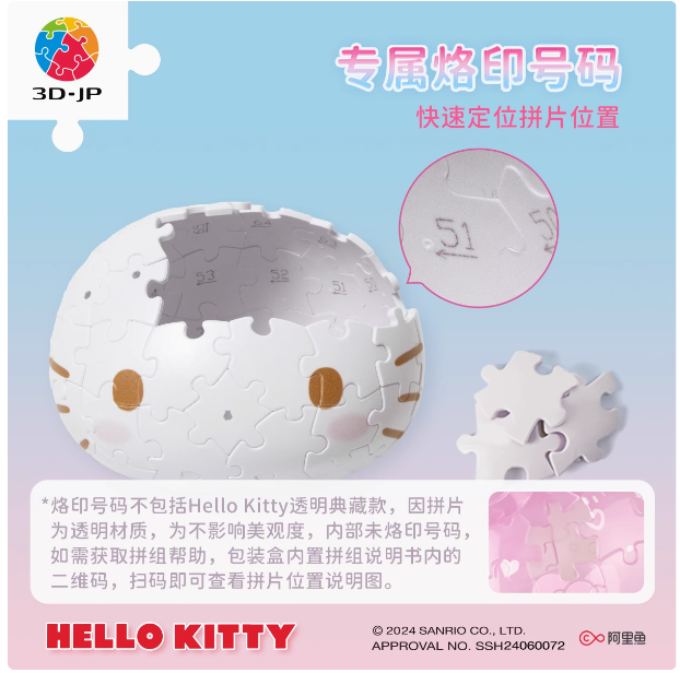 Sanrio Character - 3D Hello Kitty (去春遊) - 97pcs