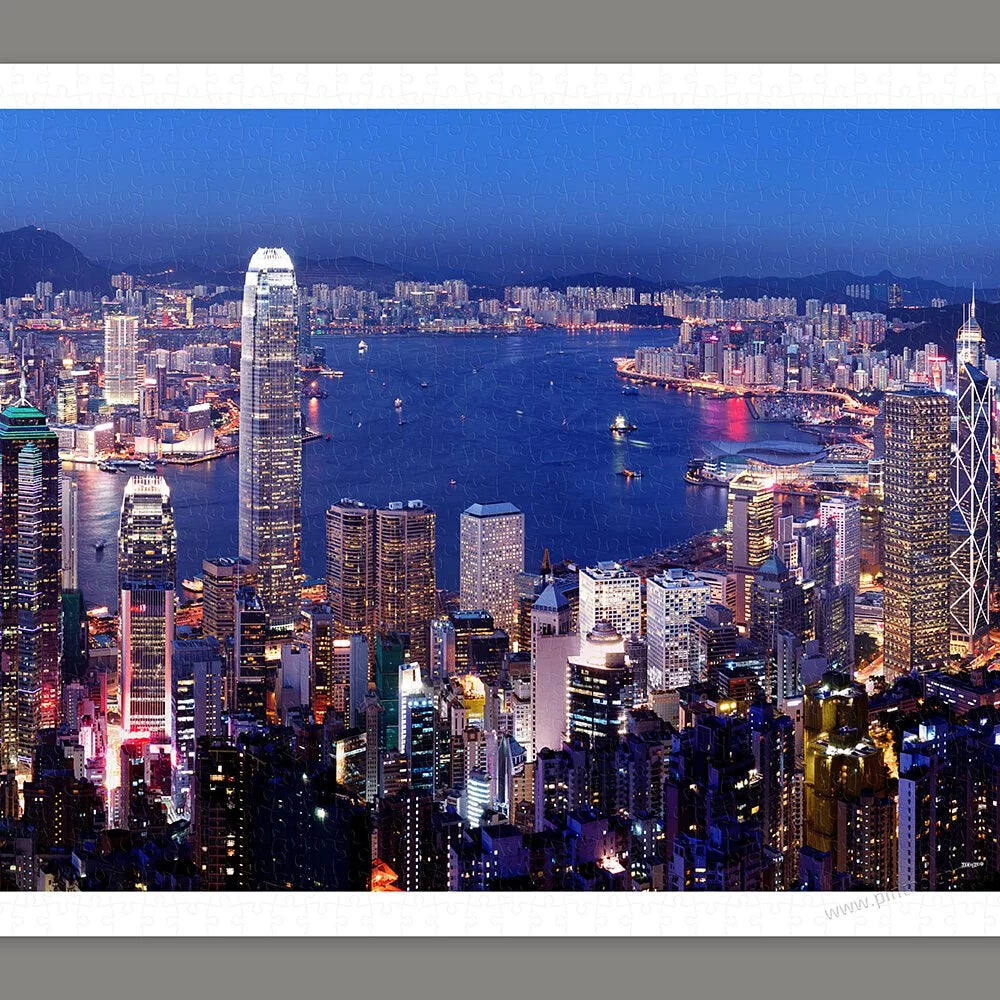 Hong Kong Victoria Harbor at night (維多利亞港夜景) - 1000pcs