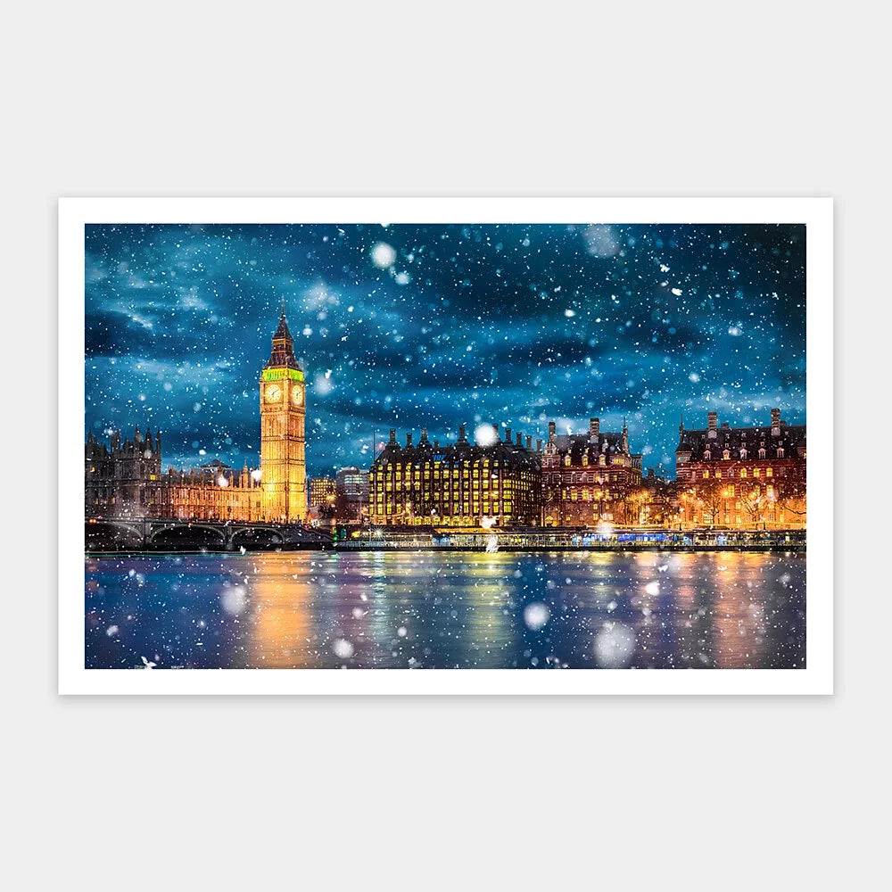 The Thames on a Snowy Night (雪落泰晤士河畔) - 1000pcs