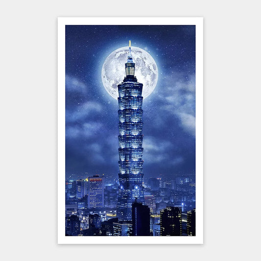 Moon Night Series - Taipei Skyline (月夜系列-台北夜景) - 1000pcs