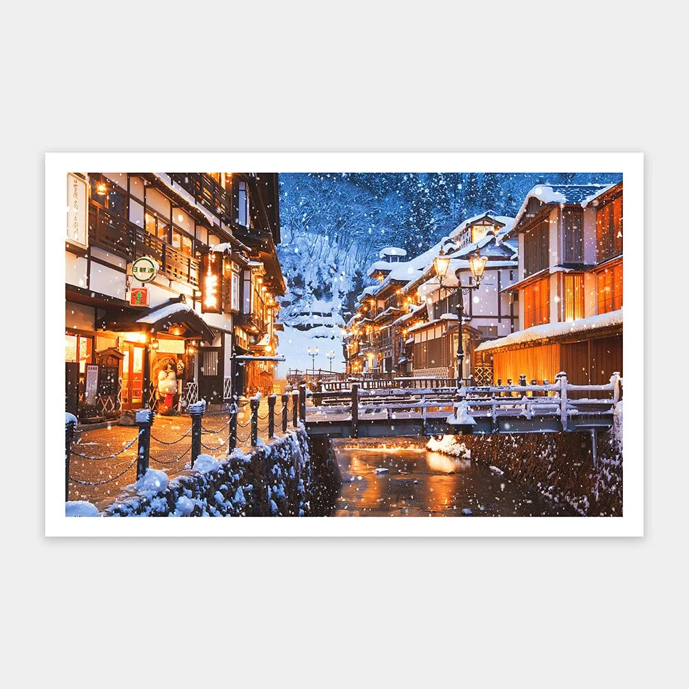 Ginzan Onsen Hot Spring, Japan (日本-銀山冬日溫泉旅館) - 1000pcs