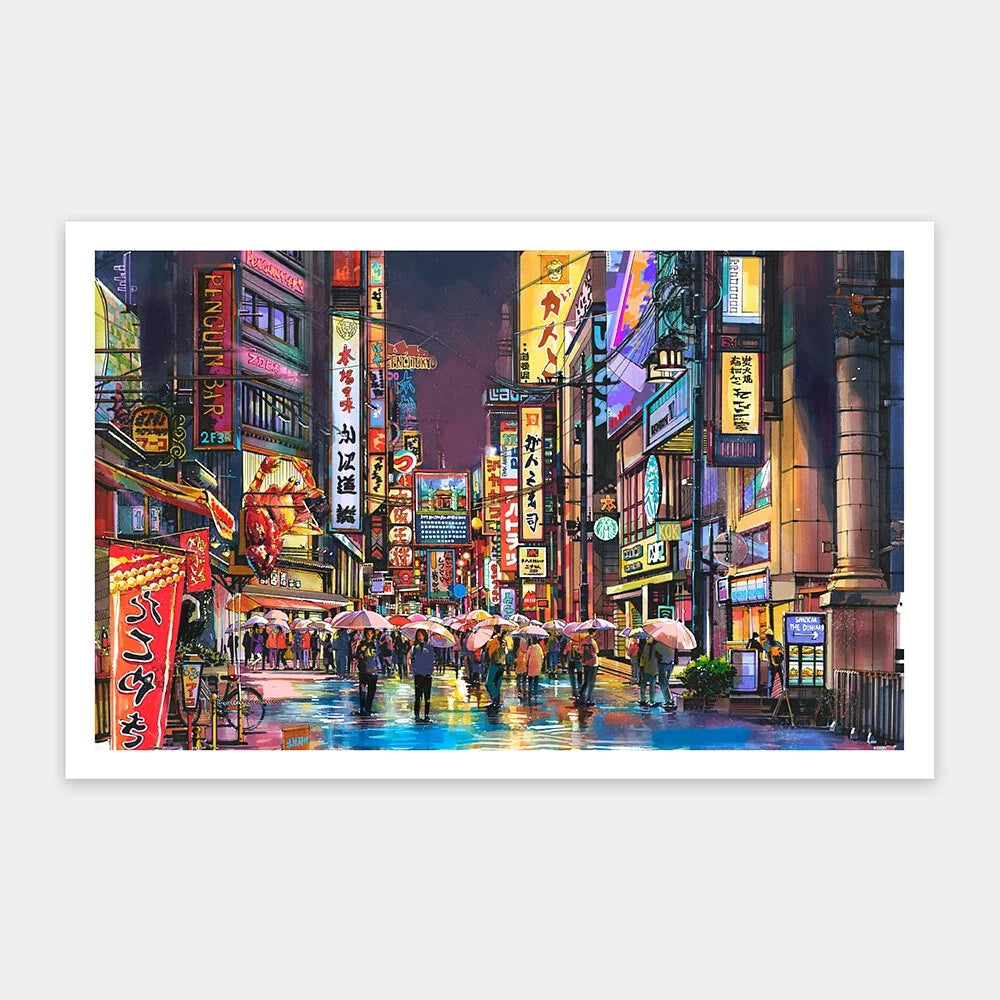 Neon Flashes on a Rainy Night (霓虹雨夜) - 1000pcs