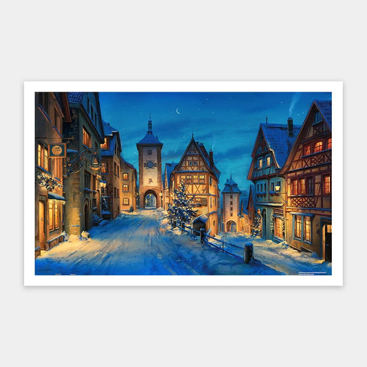 Evgeny Lushpin-Snowy Rothenburg Winter Night (覆雪的羅騰堡冬夜) - 1000pcs