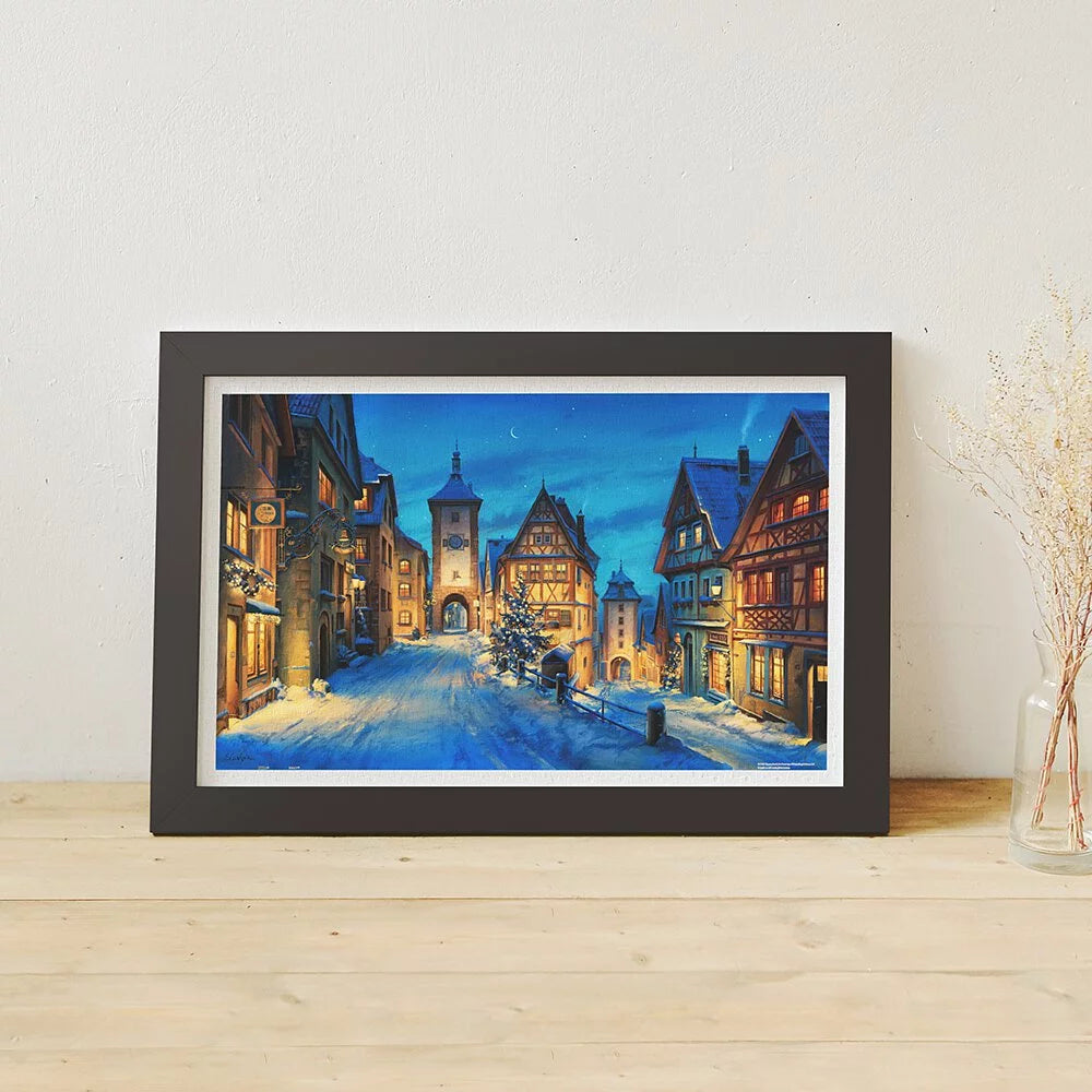 Evgeny Lushpin-Snowy Rothenburg Winter Night (覆雪的羅騰堡冬夜) - 1000pcs