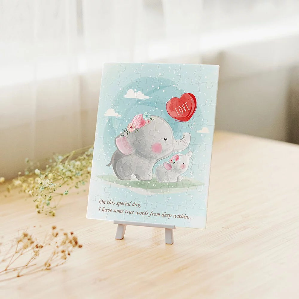 Puzzle Card - Elephant Family 大象親子 - 48pcs